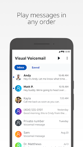 AT&T Visual Voicemail screenshot 1