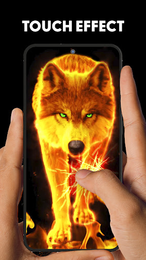 Fire Wallpaper Theme Lone Wolf screenshot 2