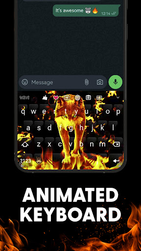 Fire Wallpaper Theme Lone Wolf screenshot 3