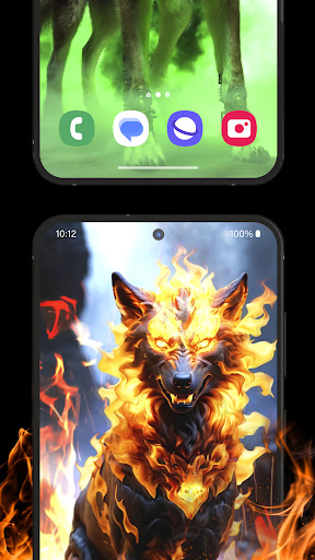 Fire Wallpaper Theme Lone Wolf screenshot 5