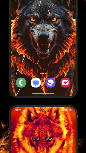 Fire Wallpaper Theme Lone Wolf screenshot 6