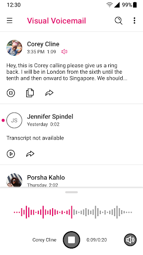 T-Mobile Visual Voicemail screenshot 3