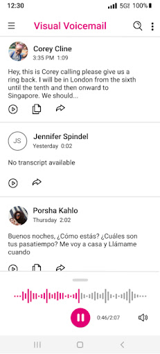 Visual Voicemail screenshot 2