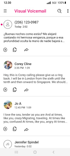 Visual Voicemail screenshot 5