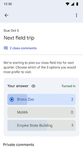Google Classroom screenshot 6