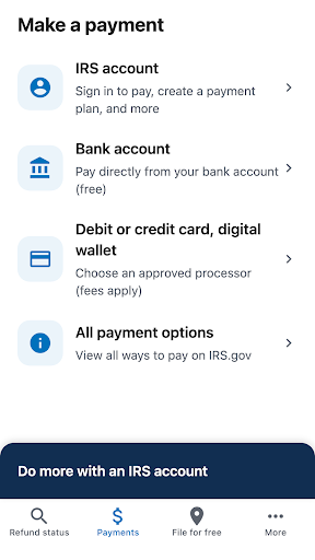 IRS2Go screenshot 2