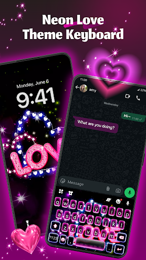 Neon Love Theme screenshot 1