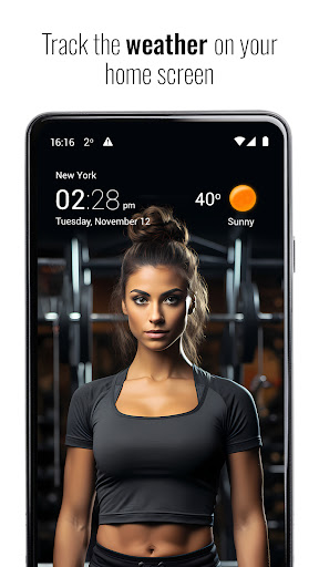 Transparent clock and weather screenshot 1