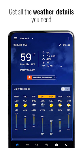 Transparent clock and weather screenshot 3